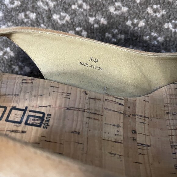 Moda Spana Suede Leather & Cork Platforms - Picture 3 of 5